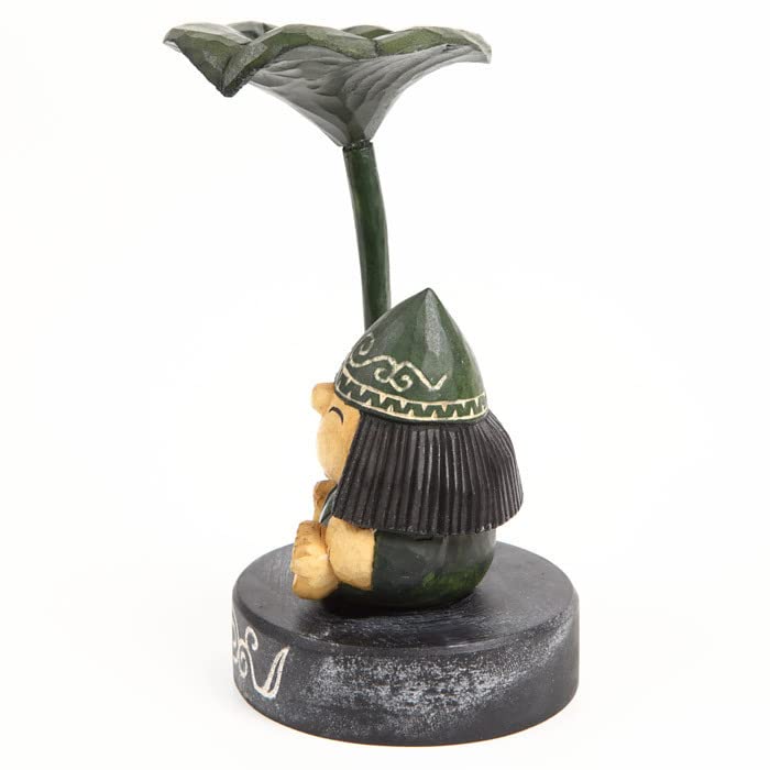 Amazon.co.jp: 木彫り民芸品 幸せを呼ぶ小人の神さま